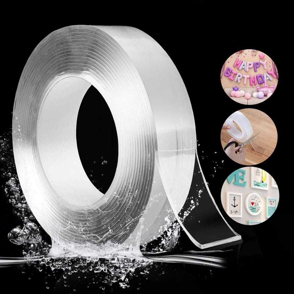 new 3 Meter Double Sided Washable Adhesive Tape Reusable and Washable Adhesive Silicone Nano Tape with Multi-Functional Anti-Slip