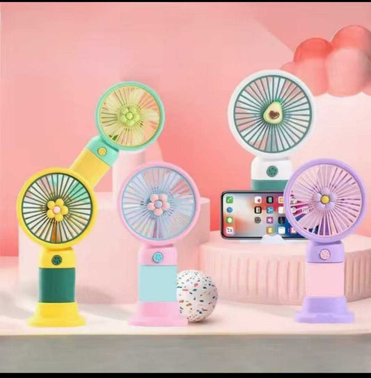 Mini Fruit Portable Fan – 3-Speed Rechargeable Pocket Fan (Type-C)