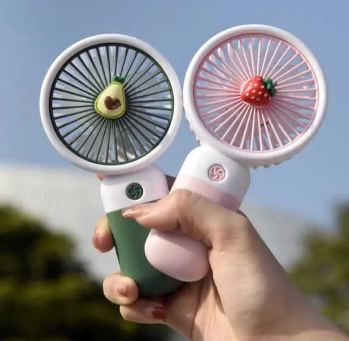 Mini Fruit Portable Fan – 3-Speed Rechargeable Pocket Fan (Type-C)
